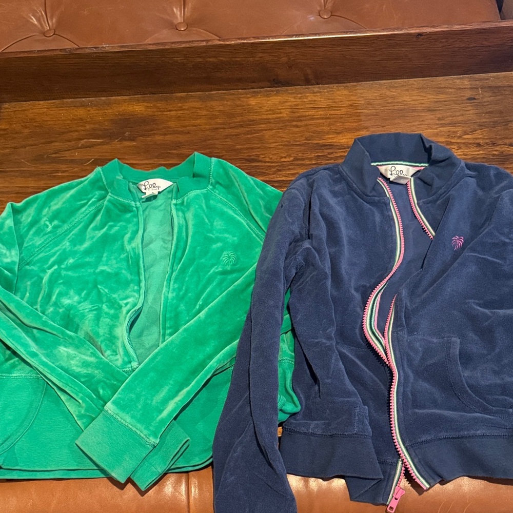 2 vintage XS Lilly Pulitzer zip ups
